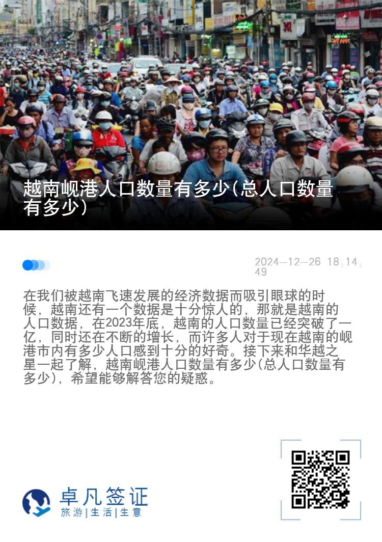 越南岘港人口数量有多少(总人口数量有多少)